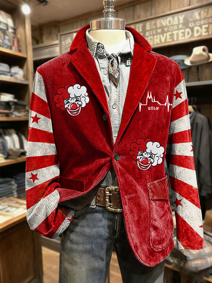 Herren Cologne Carnival Print Casual Anzüge