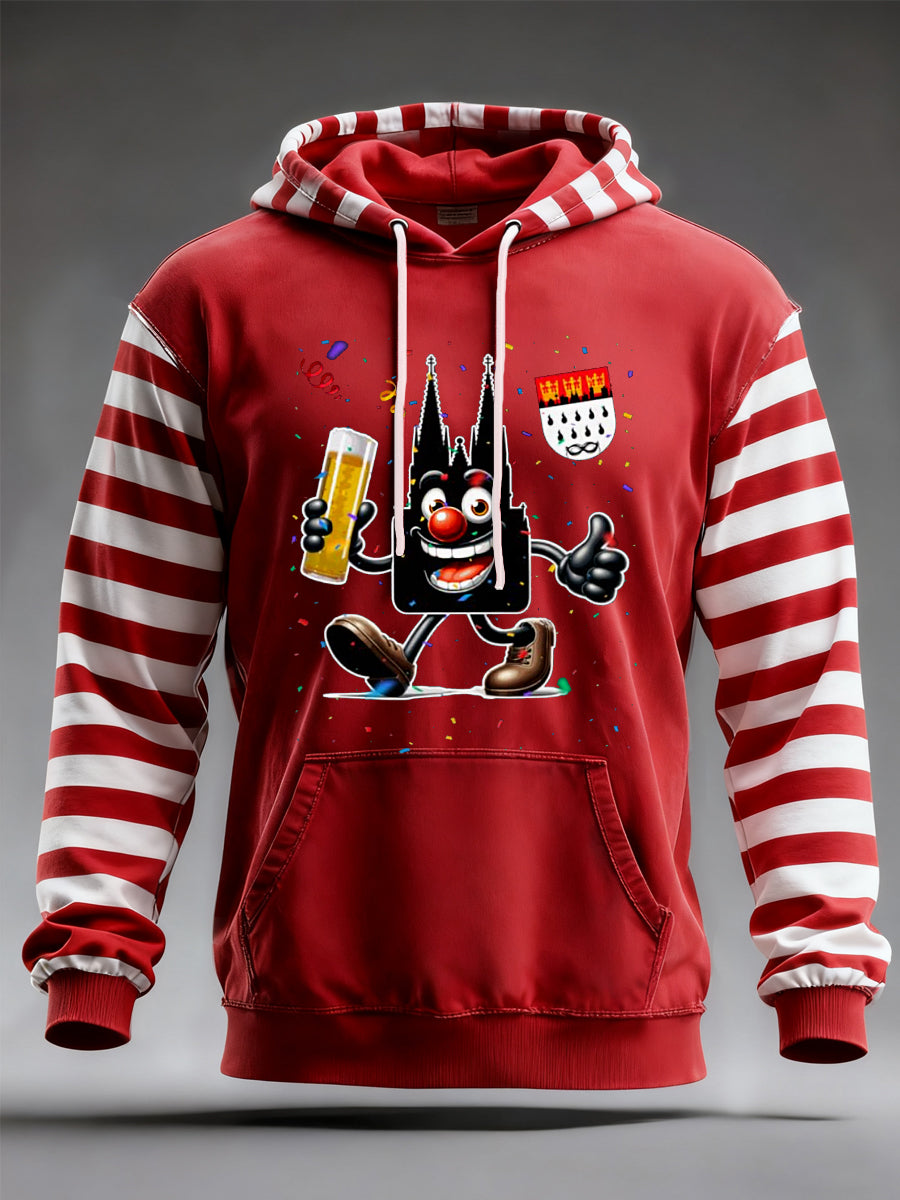 Cologne Carnival Print Casual Hoodie für Herren