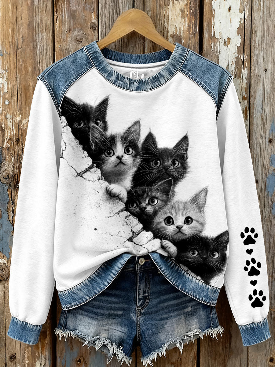 Frauen Katzen begeisterte Sweatshirts