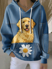 Damen Golden Retriever Kapuzen pullover
