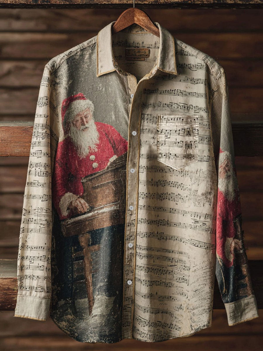 Herren Musik Weihnachts mann Vintage Shirts