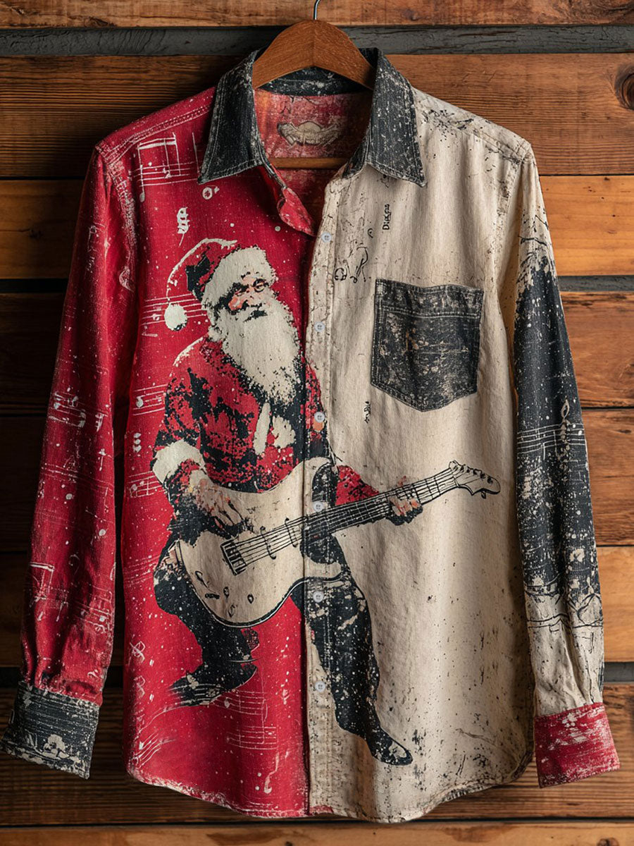Herren Bass Santa Claus Retro Shirts