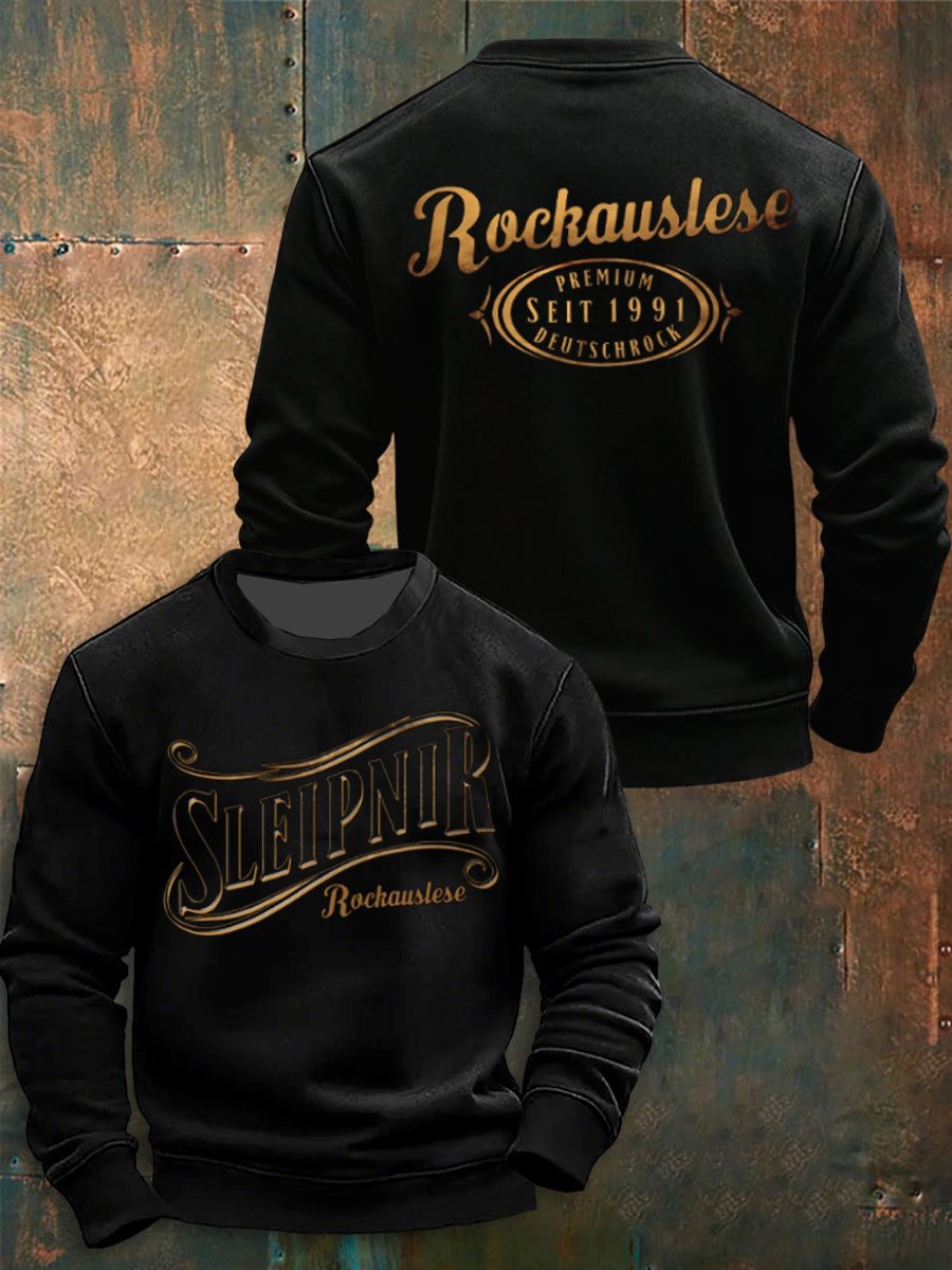 Herren Sleipnir Rock Band Crew Hals Sweatshirt