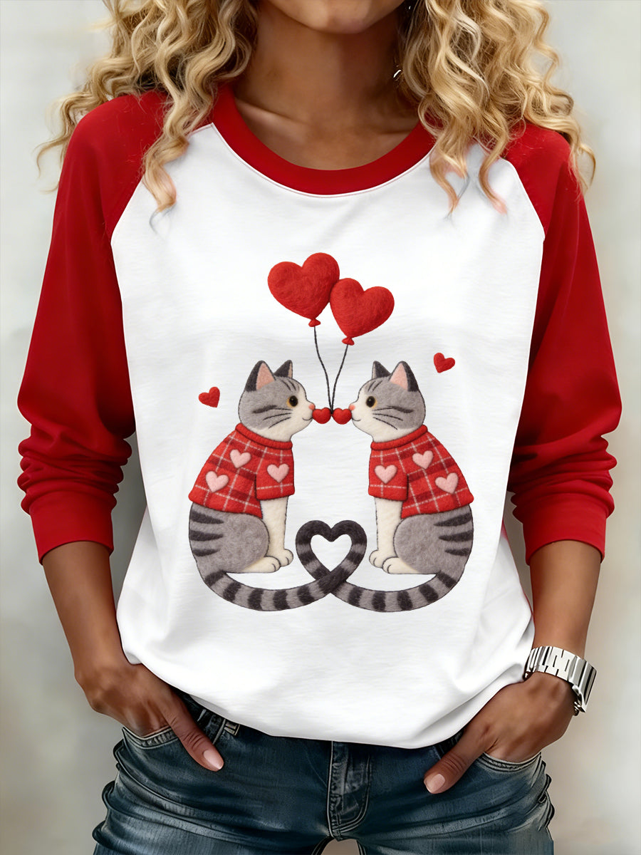 Frauen Valentinstag Welpen Sweatshirt