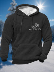 Herren Lustige Arc'Chicken Plüsch Hoodie
