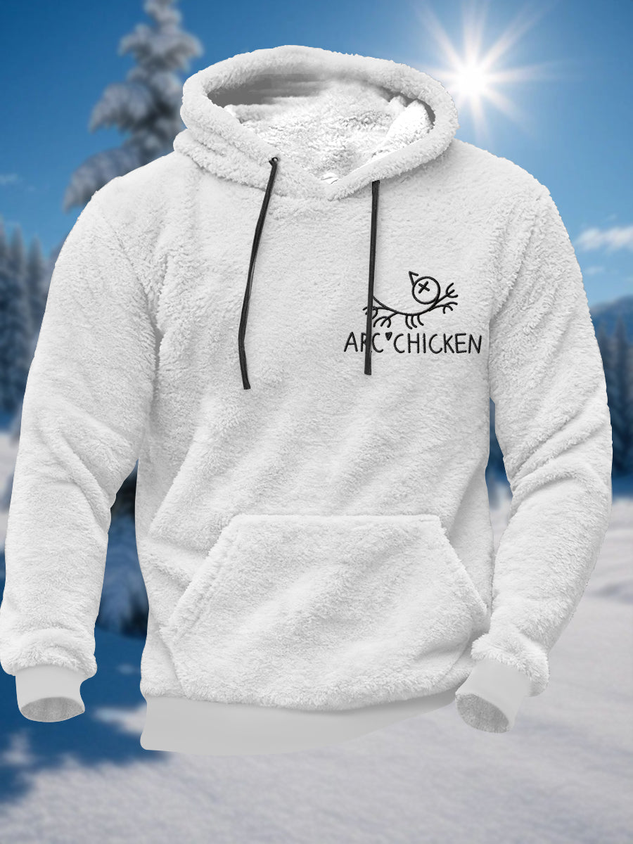 Herren Lustige Arc'Chicken Plüsch Hoodie