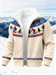 Herren Ski inspirierte Muster Cardigan