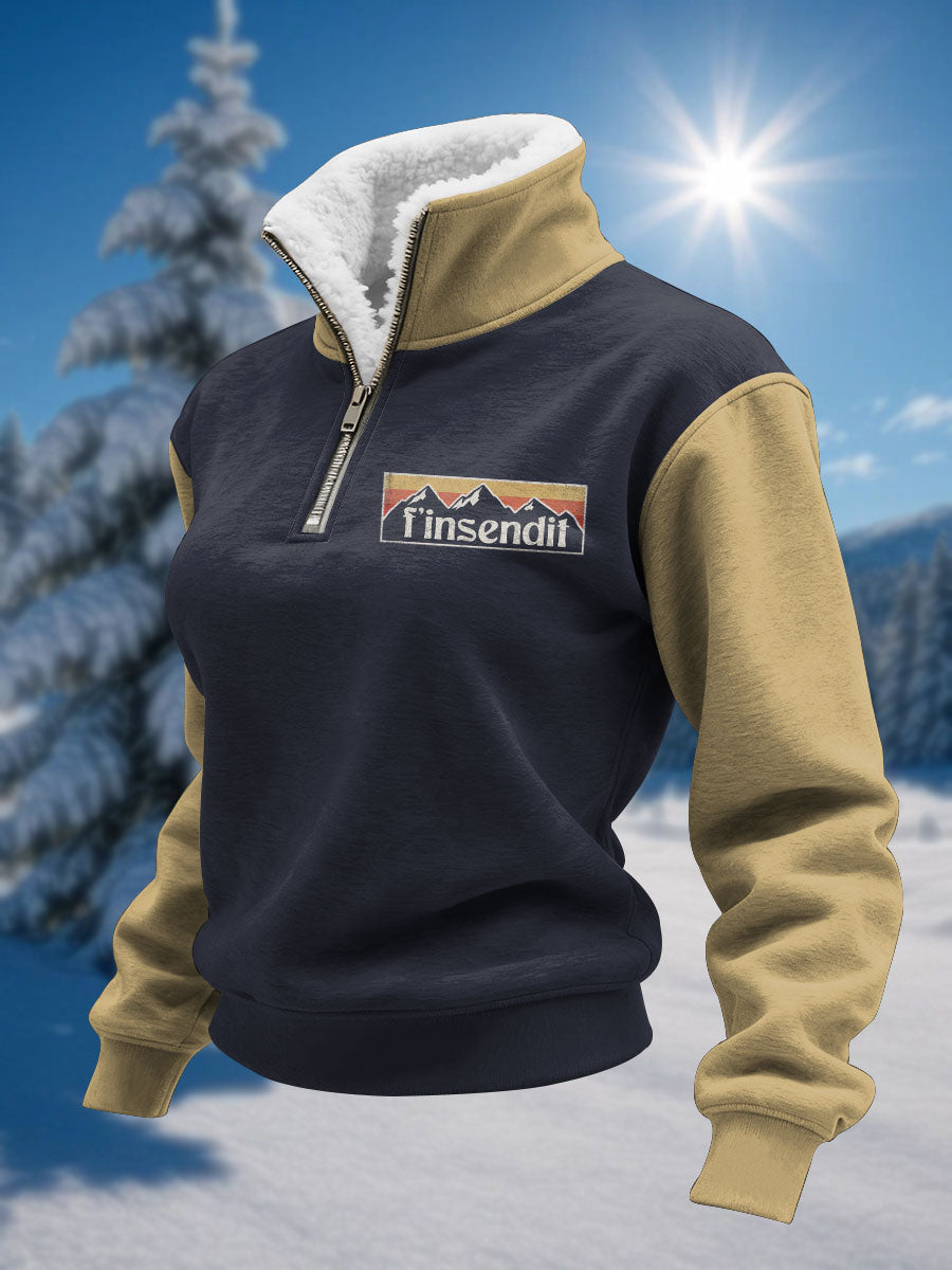 Damen Ski Plüsch Sweatshirt