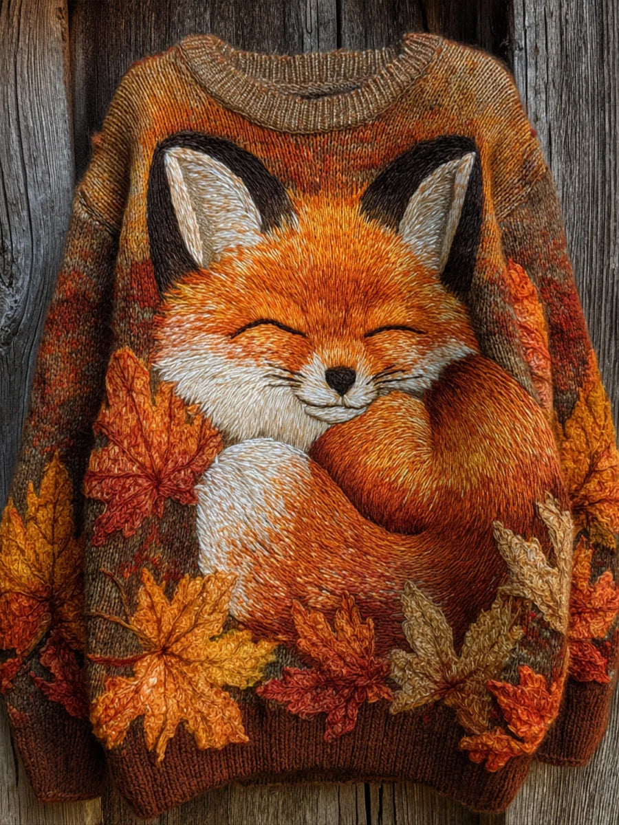 Damen Herbst Fox ART Sweatshirt