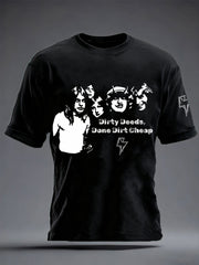 Herren Rockmusik inspiriertes bedrucktes T-Shirt