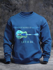 Herren Retro Whisper Worte der Weisheit lassen es Gitarre Casual Sweatshirt sein