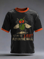 Herren Rockmusik inspiriertes bedrucktes T-Shirt