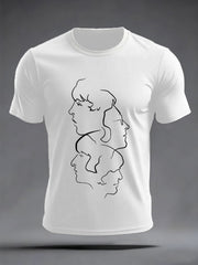 Herren Retro Classic Legendary Rock Band Print Geschenk für Fans Casual Tee