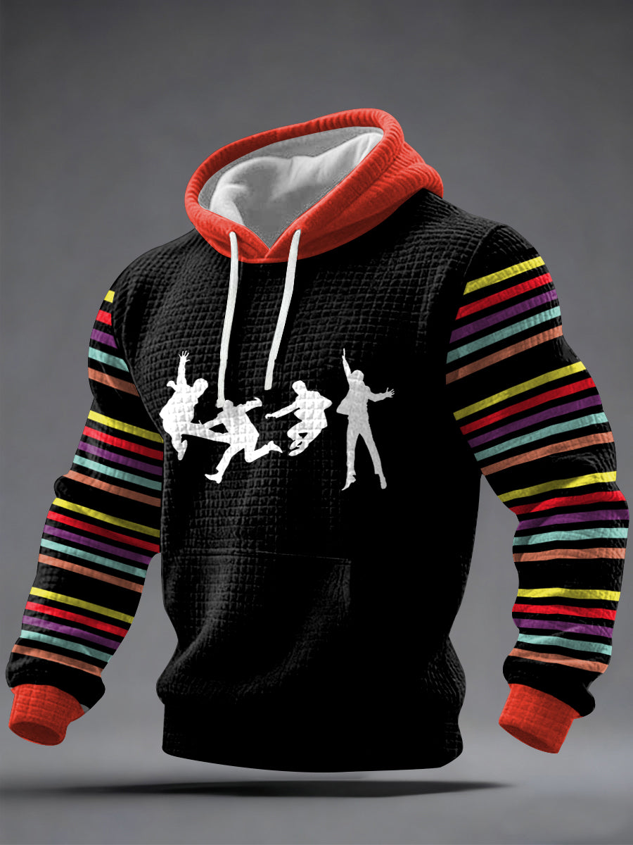 Klassisches legendäres Rock-Band-Print-Geschenk für Fans lässig kariert Hoodie