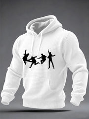 Klassisches legendäres Rock-Band-Print-Geschenk für Fans lässig kariert Hoodie