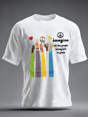 Herren Retro Classic Legendary Rock Band Print Geschenk für Fans lässig Kurzarm T-Shirt