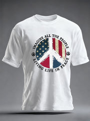 Herren Retro Classic Legendary Rock Band Print Geschenk für Fans lässig Kurzarm T-Shirt