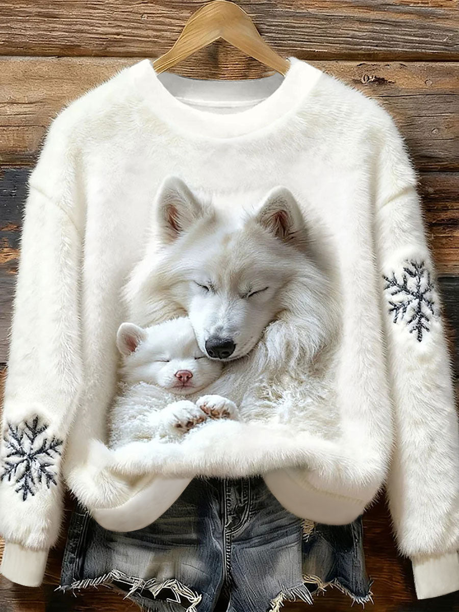 Damen-Tier kunstdruck Casual Top