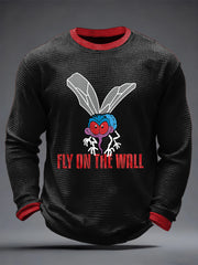 Herren Rockmusik inspiriertes Waffel oberteil