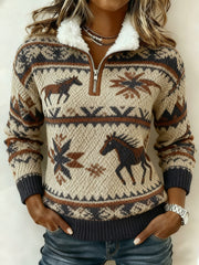 Damen Vintage bedrucktes Sweatshirt