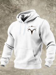 Herren Vintage Western bedruckt Karierte Baumwolle Hoodie