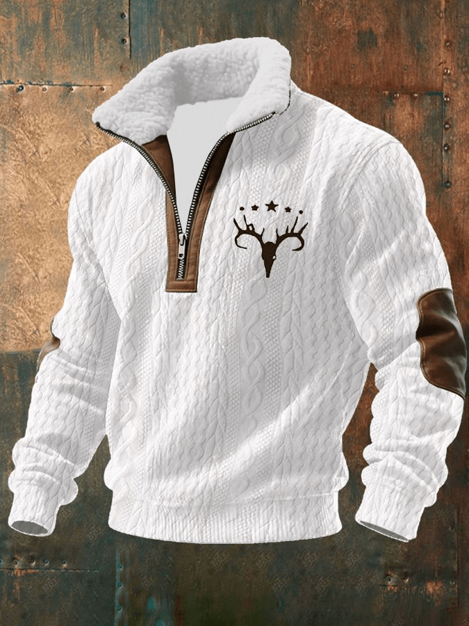 Herren Vintage Western bedrucktes Casual Sweatshirt