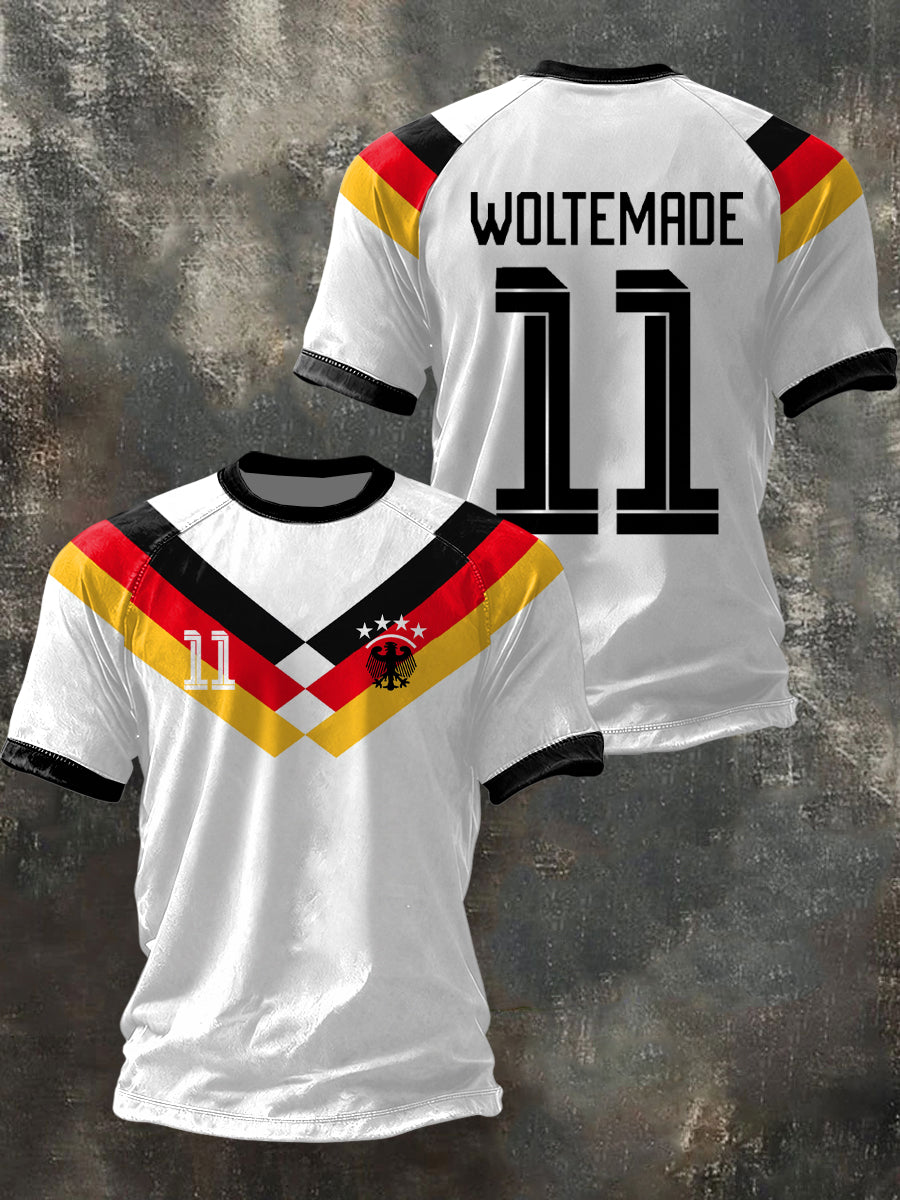 Bedrucktes T-Shirt der Männer der deutschen Weltmeister schaft 2026