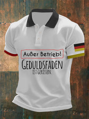 Men's Auber Betrieb Geduldsfaden Ist Gerissen Printed Polo Shirt