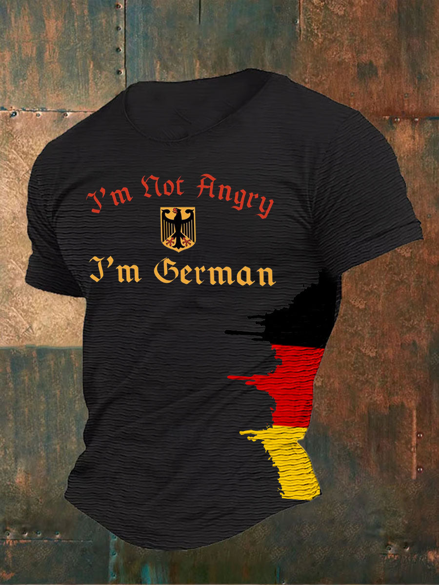 Männer Ich bin nicht wütend Ich bin Deutsch Print T-Shirt