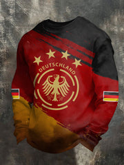 Herren Deutschland 2026 Fußball Team Unterstützer Print Sweatshirt