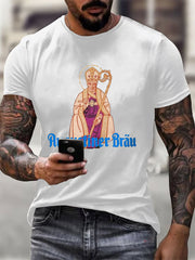 Herren-Bierliebhaber-München-Oktoberfest-Print-T-Shirt