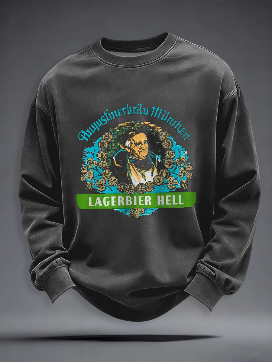 Herren Bier liebhaber Sweatshirt mit Rundhals ausschnitt