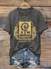 Kurzarm-T-Shirt für Damen Bier liebhaber