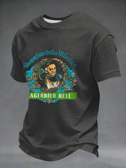 Herren Bier Liebhaber Waffel Kurzarm T-Shirt