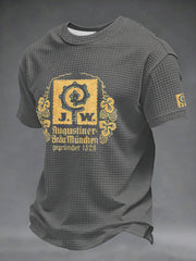 Herren Bier Liebhaber Waffel Kurzarm T-Shirt