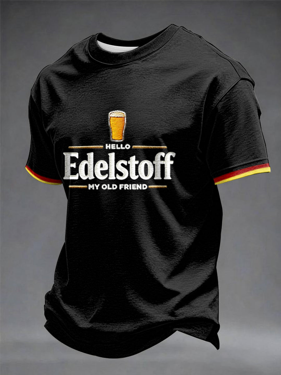 T-Shirt mit kurzen Ärmeln bedruckt Bier liebhaber für Männer