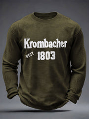 Herren Bier Liebhaber Waffel Langarm Sweatshirt