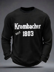 Herren Bier Liebhaber Waffel Langarm Sweatshirt
