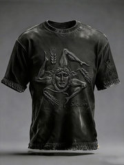 Herren-T-Shirt Sicilia Trinacria mit kurzen Ärmeln