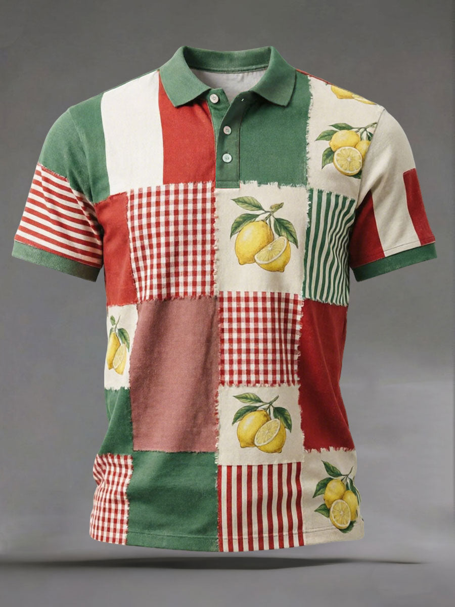 Herren-Italienischer-Print-Freizeithemd