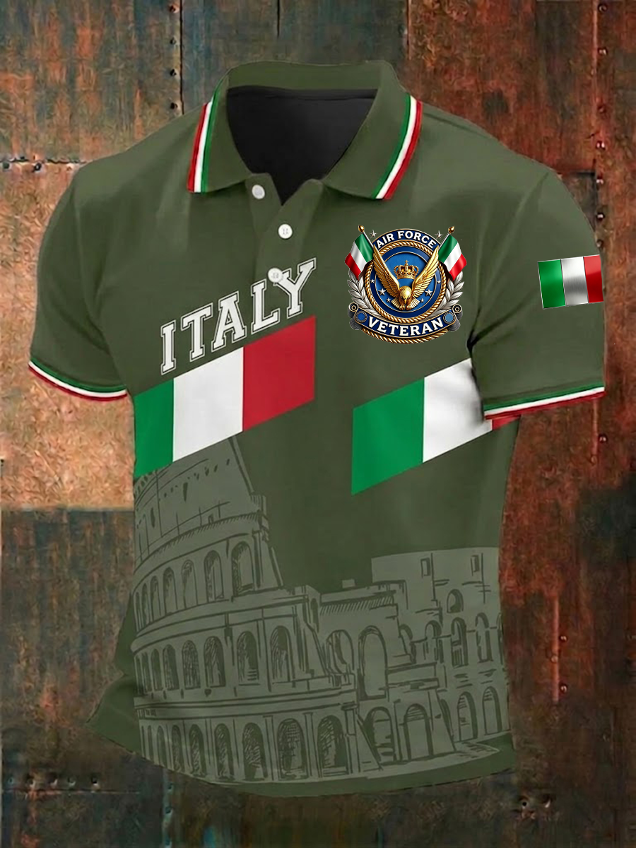 Herren-Italien-Luftwaffen-Veteranen-Shirt