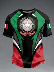 Herren-Festa-Della-Repubblica-Repvbblica-Italiana-Print-T-Shirt