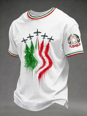 Herren-Festa-Della-Repubblica-Repvbblica-Italiana-Print-T-Shirt