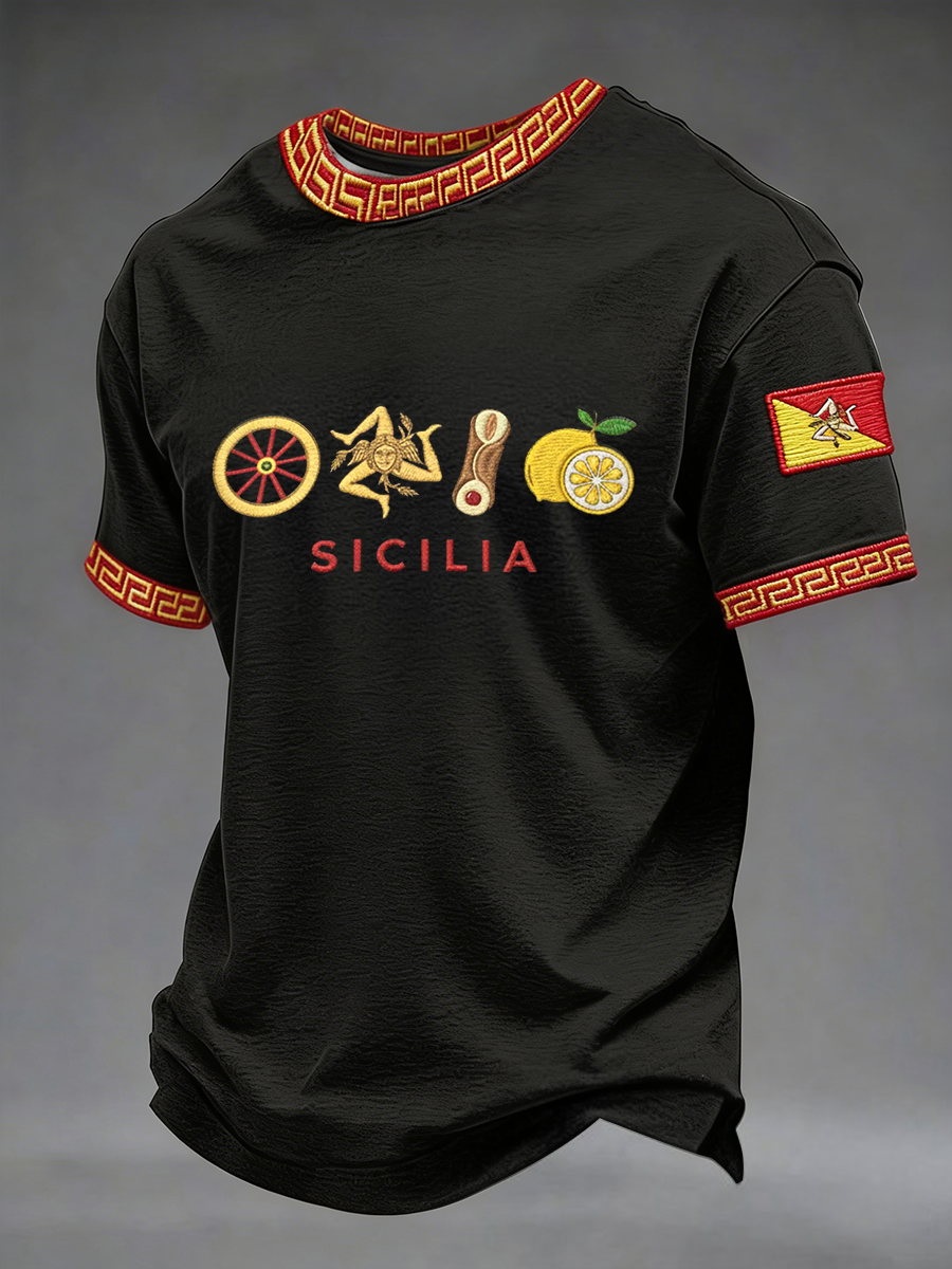 Herren-T-Shirt Sicilia mit kurzen Ärmeln