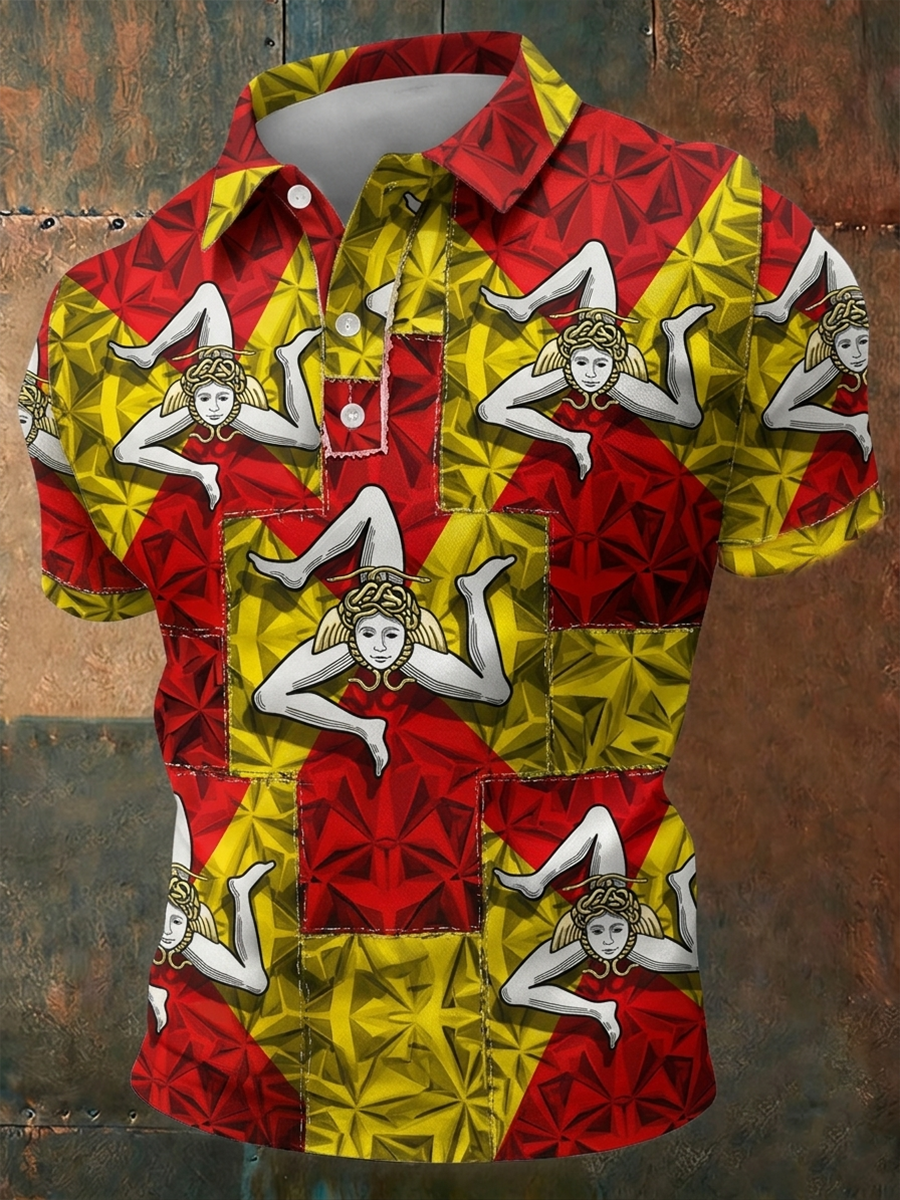 Herren-Shirt Sicilia Trinacria