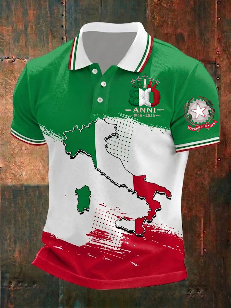 Herren-Festa-della-Repubblica-Repvbblica-Italiana-Printhemd