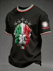 Herren-Festa-Della-Repubblica-Repvbblica-Italiana-Print-T-Shirt