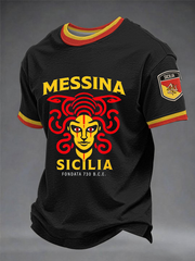 Herren-T-Shirt Sicilia Trinacria mit kurzen Ärmeln