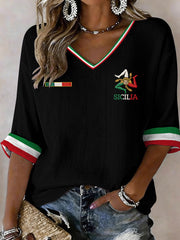 Frauen Sicilia Trina cria Baumwoll-Linie Top