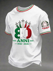 Herren Festa Della Repubblica Repvbblica Italiana Bedrucktes T-Shirt